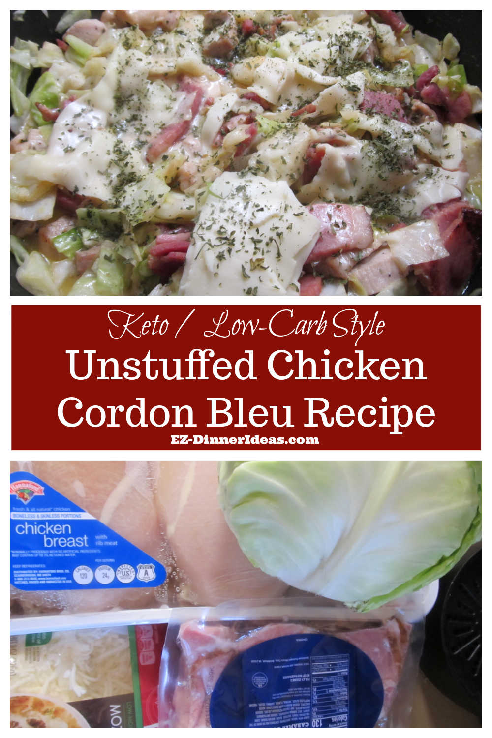 Chicken Cordon Bleu Recipe | Unstuffed and Keto / Low-Carb Style