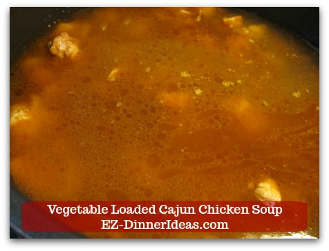 Kale Chicken Soup | Vegetable Loaded Cajun Chicken Soup - Add 6 cups Chicken Bone Broth and bring it to boil.