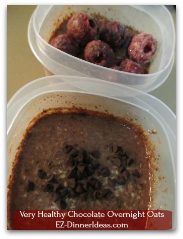 Very Healthy Chocolate Overnight Oats - As good as it looks, be patient.  It needs to be chilled in the fridge overnight