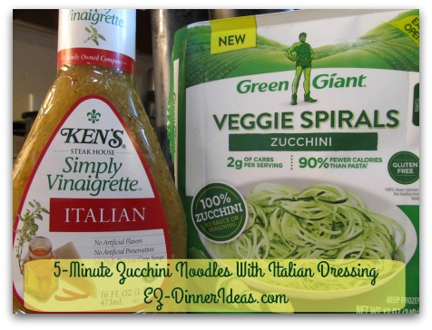 Cooking for Two | 5-Minute Zucchini Noodles With Italian Dressing - 2 ingredients, 5 minutes, dinner will be ready.